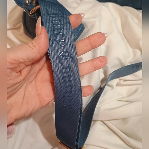 New Juicy Couture Blue Denim Pink League Hobo Purse Bag Set - Picture 4 of 7